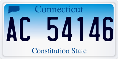 CT license plate AC54146