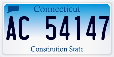 CT license plate AC54147