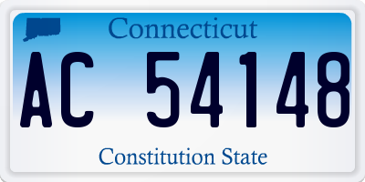 CT license plate AC54148