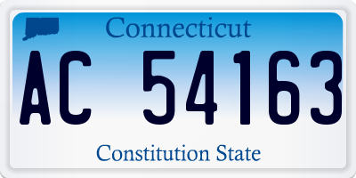 CT license plate AC54163
