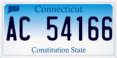 CT license plate AC54166