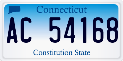 CT license plate AC54168