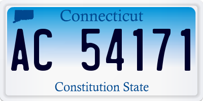 CT license plate AC54171