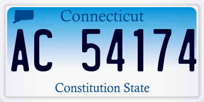 CT license plate AC54174