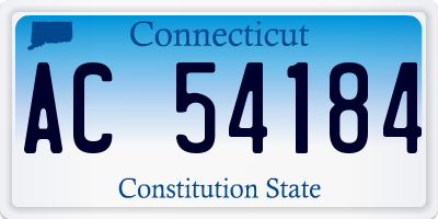 CT license plate AC54184