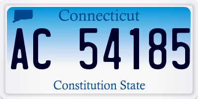 CT license plate AC54185