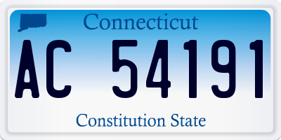 CT license plate AC54191