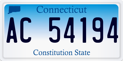 CT license plate AC54194