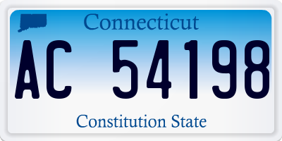 CT license plate AC54198