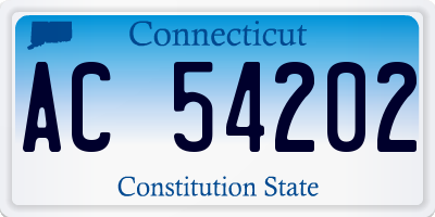 CT license plate AC54202