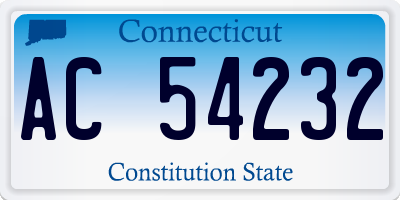 CT license plate AC54232