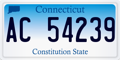 CT license plate AC54239