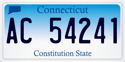 CT license plate AC54241