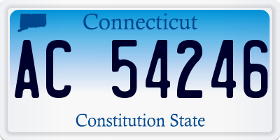 CT license plate AC54246