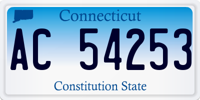 CT license plate AC54253