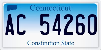 CT license plate AC54260