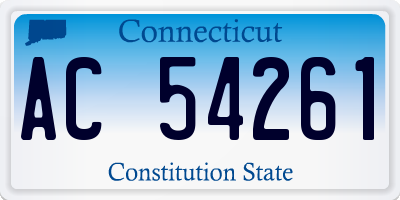 CT license plate AC54261