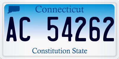 CT license plate AC54262