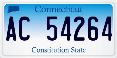 CT license plate AC54264