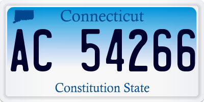 CT license plate AC54266