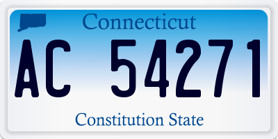 CT license plate AC54271