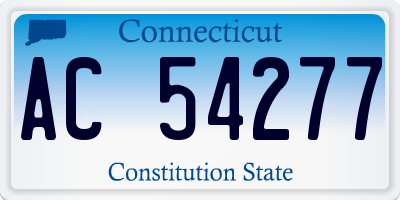 CT license plate AC54277
