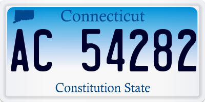 CT license plate AC54282