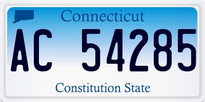 CT license plate AC54285