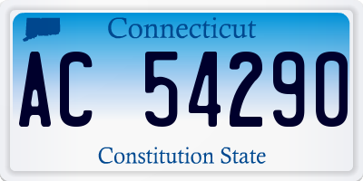 CT license plate AC54290