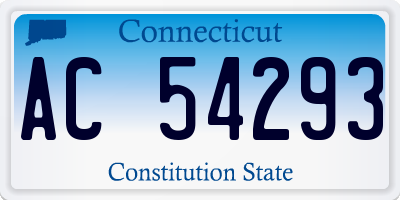 CT license plate AC54293