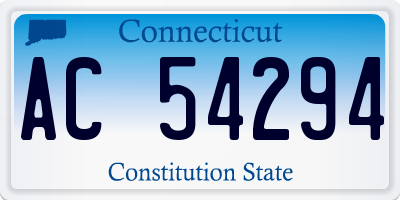 CT license plate AC54294