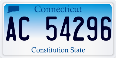 CT license plate AC54296