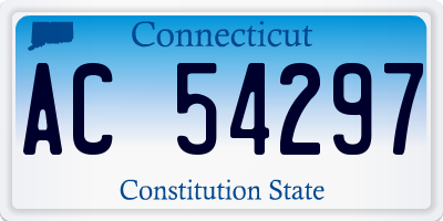 CT license plate AC54297