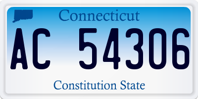 CT license plate AC54306