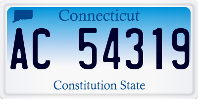 CT license plate AC54319