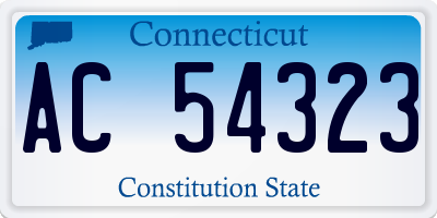 CT license plate AC54323