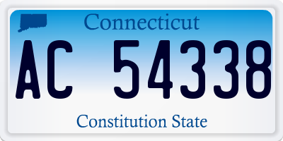CT license plate AC54338