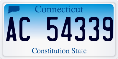 CT license plate AC54339