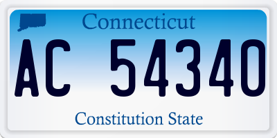 CT license plate AC54340