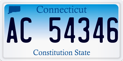 CT license plate AC54346