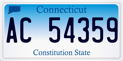 CT license plate AC54359