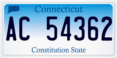 CT license plate AC54362