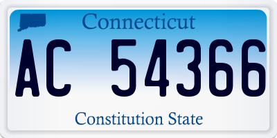 CT license plate AC54366