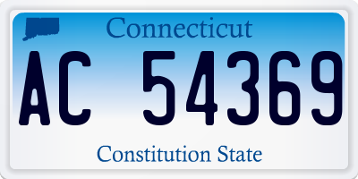 CT license plate AC54369