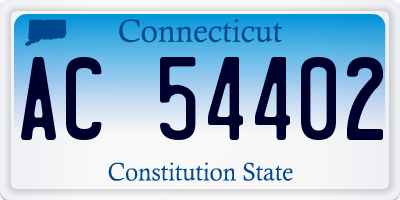 CT license plate AC54402