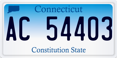 CT license plate AC54403