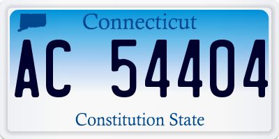 CT license plate AC54404