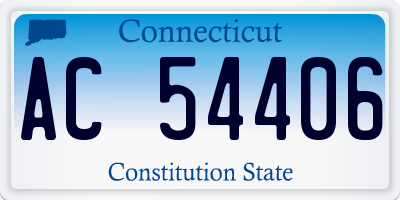 CT license plate AC54406