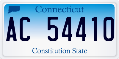 CT license plate AC54410