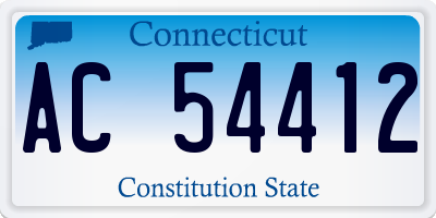 CT license plate AC54412